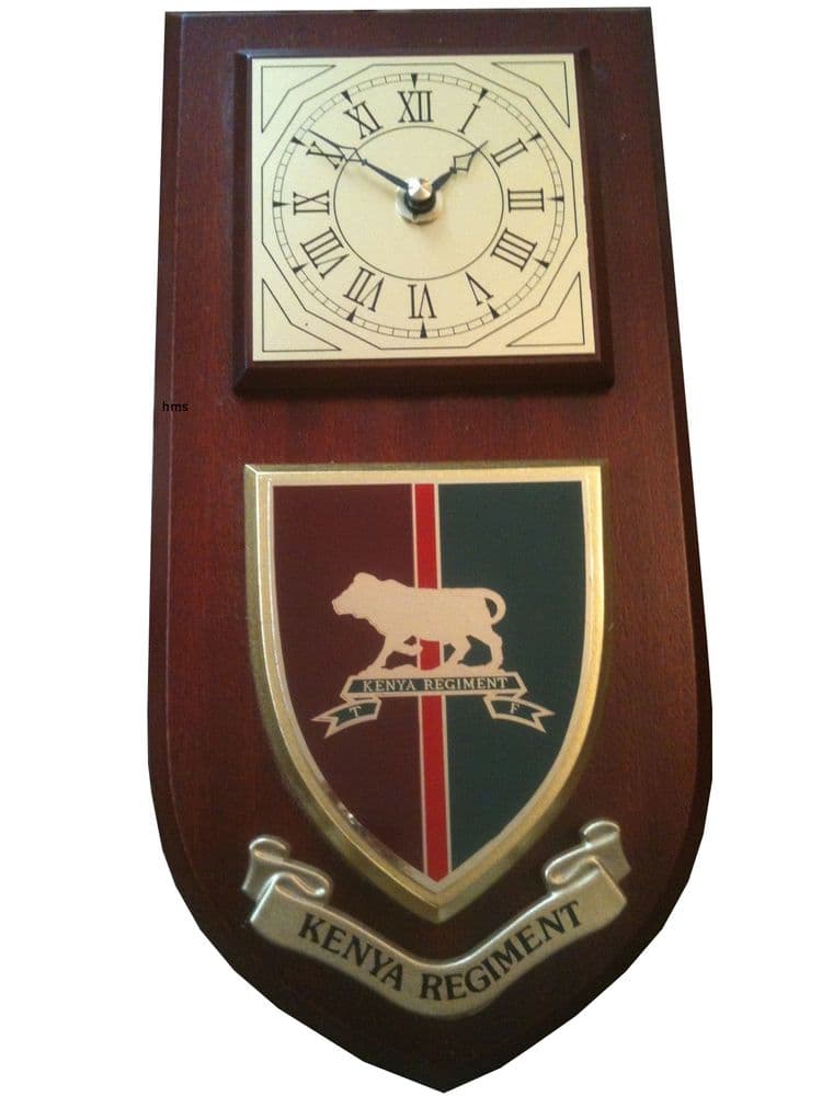 Kenya Regimental Wall Plaque Clock