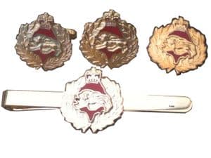 Kings Own Royal Border Regimental Cufflink, Lapel and Tie Clip Set