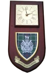 Kings Own Scottish Borderers Regimental Wall Plaque Clock