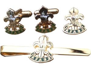 Kings Regiment Cufflinks, Lapel and Tie Clip Set