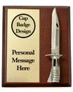 Military Award Bayonet & Cap Badge Personalised Plaque