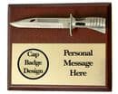 Military Award Bayonet & Cap Badge Personalised Plaque V2