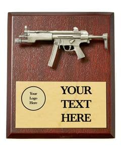 Military or Police Force Award MP5 Personalised Plaque