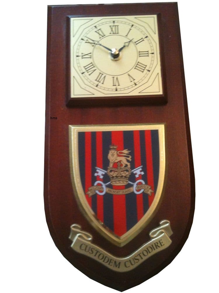 Military Provost Guard Service Regimental Wall Plaque Clock