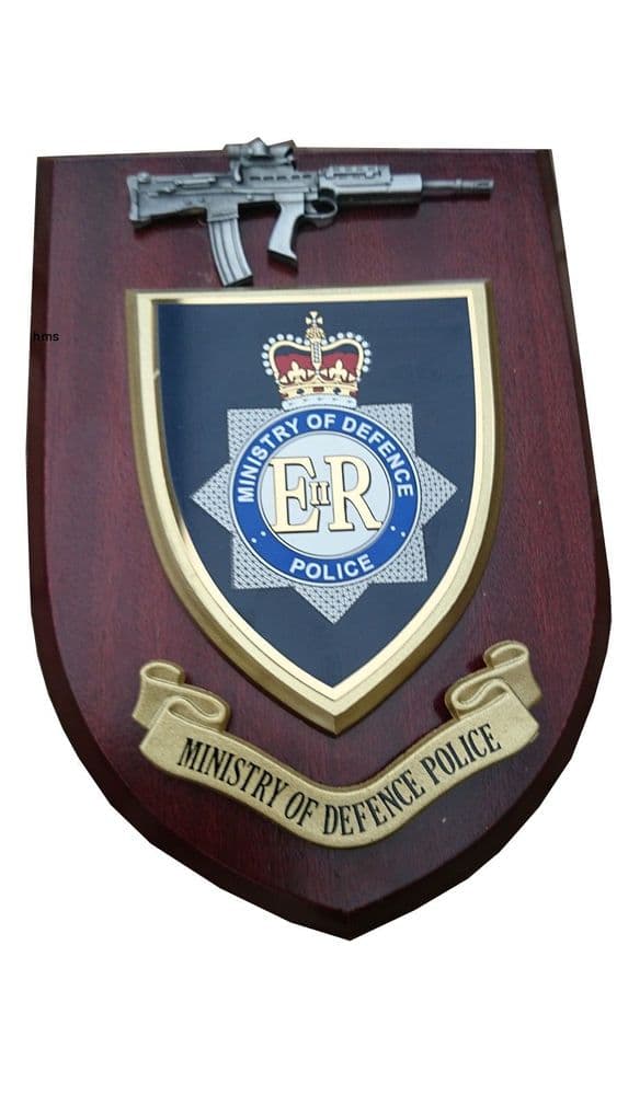 MOD Ministry of Defence Police Wall Plaque Pewter SA80