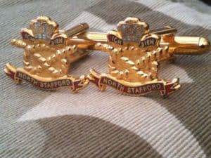 North Stafford Regimental Military cufflinks