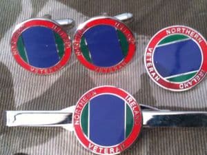 Northern Ireland Veteran Regimental Cufflink, Lapel and Tie Clip Set