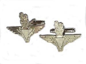 Parachute Regiment Military Cufflinks Silvered