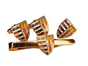Pembroke College University Cambridge Cufflinks, Lapel and Tie Clip Set