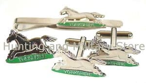 POW Prince of Wales Yorkshire Regiment Gift Set, Cufflinks, Tie Clip, Lapel Badge