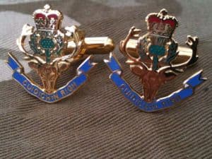 Queens Own Highlanders Regimental Military Cufflinks
