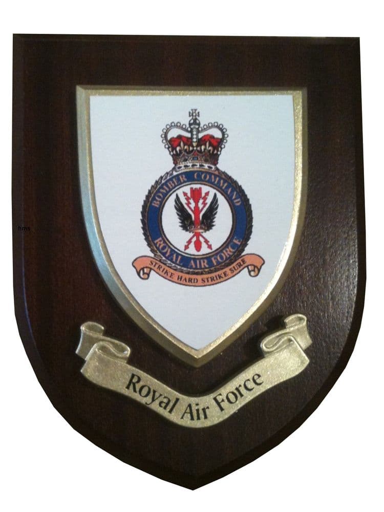 RAF Royal Air Force Bomber Command Regimental Wall Plaque Shield