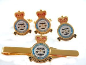 RAF Royal Air Force Coastal Command Cufflinks, Tie Clip, Lapel Gift Set