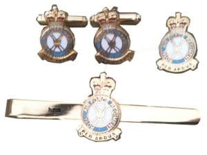 RAF Royal Air Force Regiment Gift Set, Cufflinks, Tie Clip, Lapel Badge