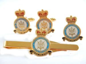 RAF Royal Air Force Strike Command Cufflinks, Tie Clip, Lapel Gift Set