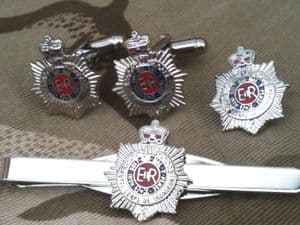 RCT Royal Corps of Transport Gift Set Cufflinks, Tie Clp & Lapel Badge Set
