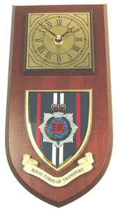 RCT Royal Corps of Transport Regimental Military Wall Plaque & Clock