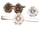 RLC Royal Logistic Corps Regimental Cufflinks, Tie Clip, Lapel Set