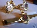 Royal Army Service Corps Regimental Cufflinks/ Tie Clip/ Lapel Gift Set