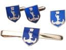 Royal Corps Of Signals Gift Set, Cufflinks, Tie Clip, Lapel Badge Shield Shape