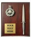 Royal Marines Dagger and  Cap Badge Personalised Award Plaque