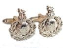 Royal Marines Military Cufflinks  Coloured Gold