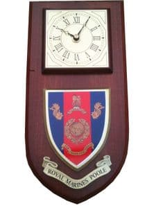 Royal Marines Poole Regimental Wall Plaque Clock