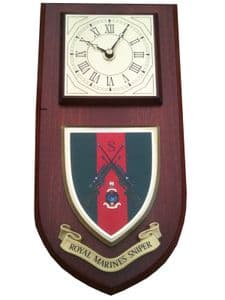 Royal Marines Sniper Regimental Wall Plaque Clock