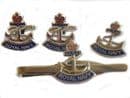 Royal Navy Anchor Regimental Cufflinks/ Tie Clip/ Lapel Gift Set