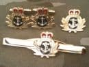 Royal Navy Regimental Cufflinks/ Tie Clip/ Lapel Gift Set