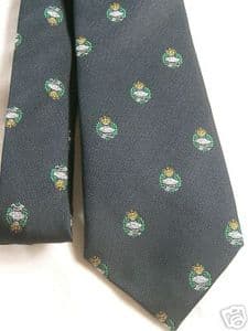 Royal Tank Regiment Crest Cap Badge Motif Military Tie
