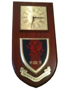 Royal Welch Fusiliers Regimental Wall Plaque Clock
