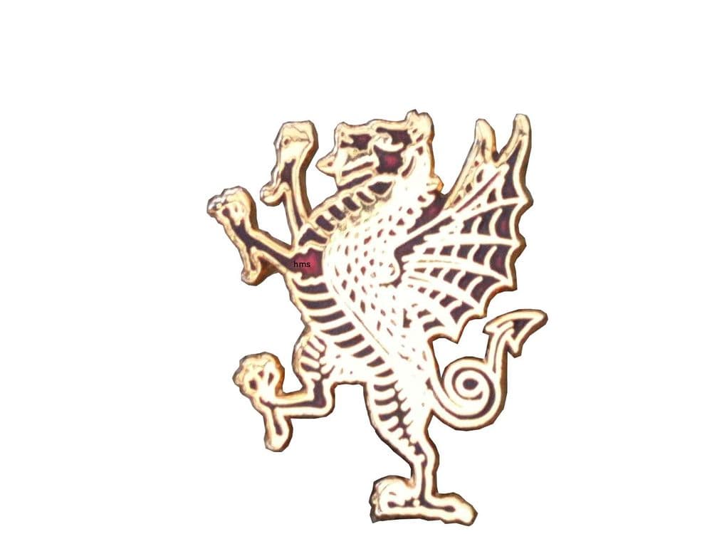Royal Welsh Fusiliers Rampant Dragon Military Lapel Badge