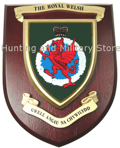 Royal Welsh Regimental Military Wall Plaque Mess Shield
