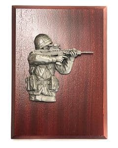 Shooting Army Figure Award Plaque