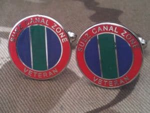 Suez Canal Zone British Armed Forces Veteran Military Cufflinks