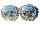 United Nations Military Cufflinks blue
