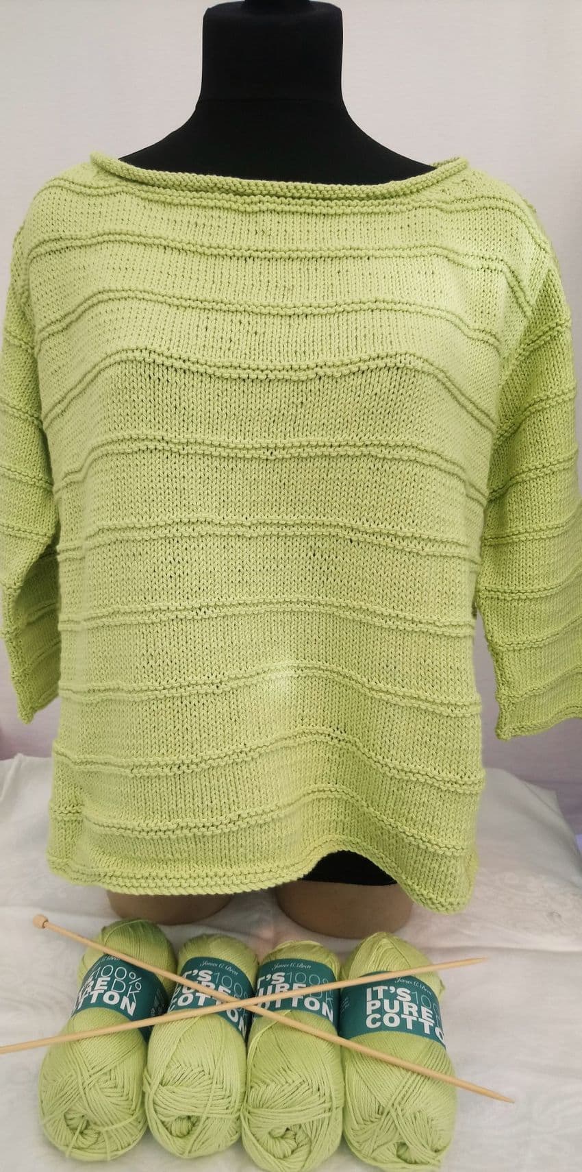 Cotton Summer Sweater Knitting Kit