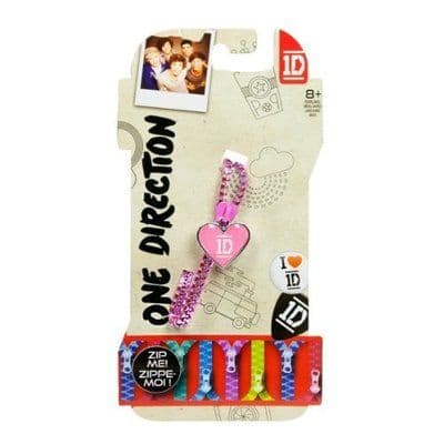 One Direction Zip Bracelet Bandz - Pink 1D