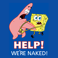 Spongebob Squarepants Help We're Naked T Shirt