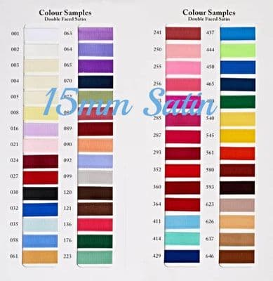 15 mm Satin  Ribbon