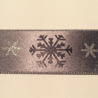 Black Snowflake Ribbon