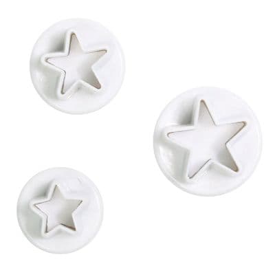 Cake Star Plunger Cutter Star 3 Piece