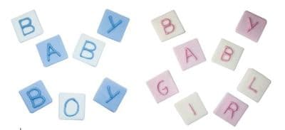 Edible Baby Block Sugarcraft toppers