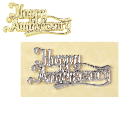 Happy Anniversary Gold / Silver Coloured Motto