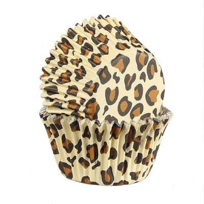 Leopard Print Cupcake Cases (Foil Lined)