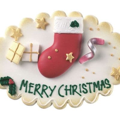 Merry Christmas Sugar Plaque