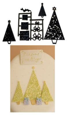 Patchwork Cutters/Embossers Christmas Trees/Parcels