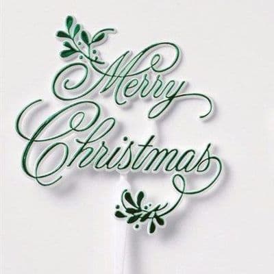 Plastic Merry Christmas Mistletoe Motto