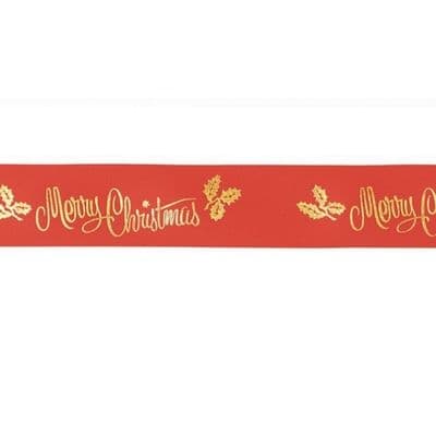 Red Merry Christmas Ribbon